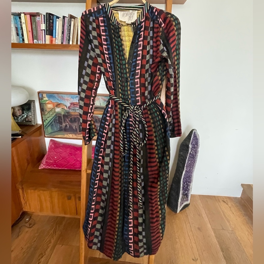 Ace And Jig button down dress with rope tie